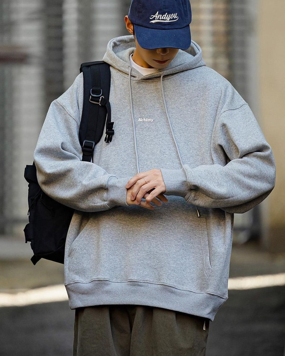 Lettered Pullover Hoodie HD019