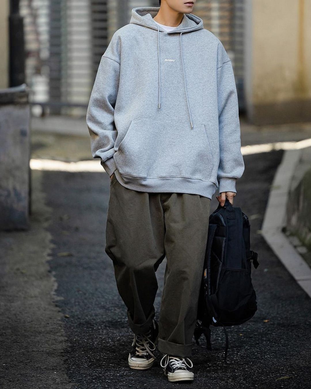 Lettered Pullover Hoodie HD019