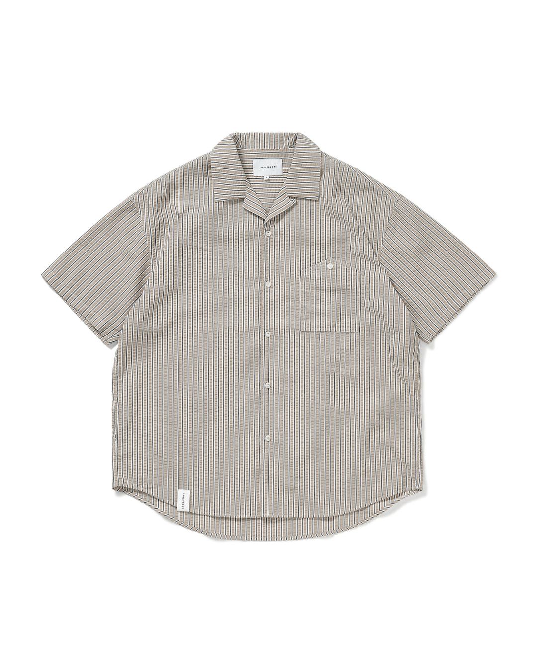 Open Collar Striped-Shirt SS025