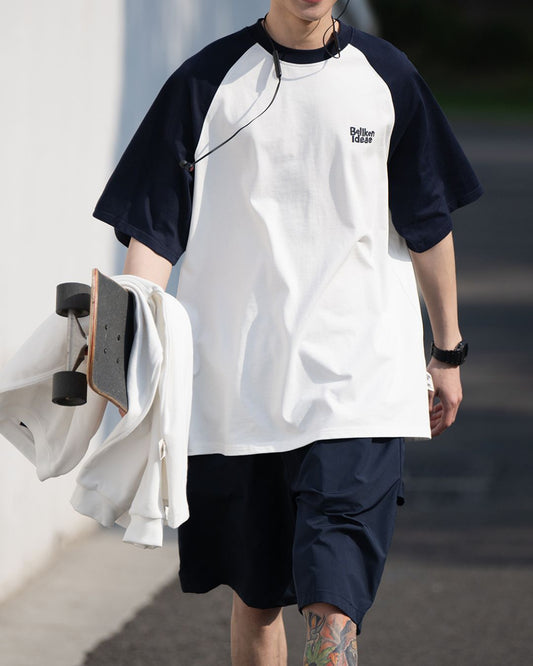 【セール】Cotton Raglan Sleeve T-shirt ST012