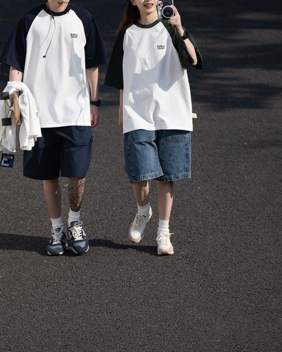 【セール】Cotton Raglan Sleeve T-shirt ST012