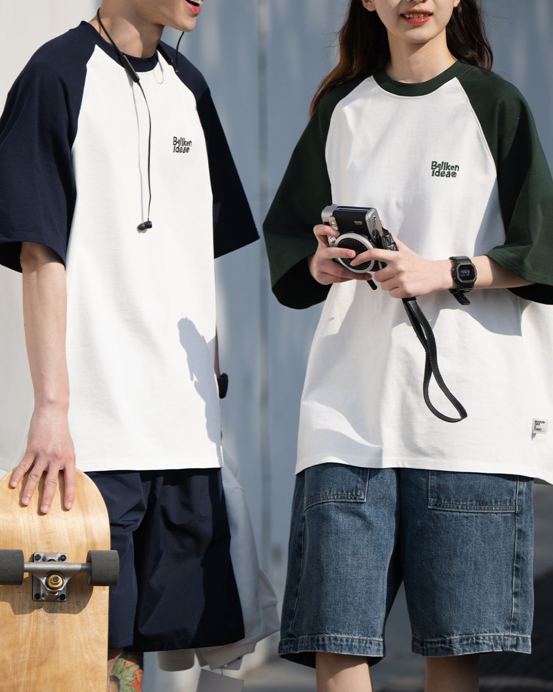 【セール】Cotton Raglan Sleeve T-shirt ST012