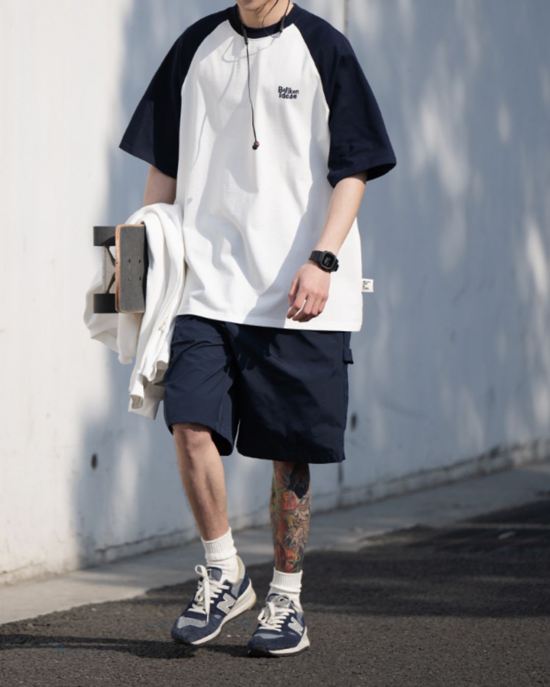 【セール】Cotton Raglan Sleeve T-shirt ST012