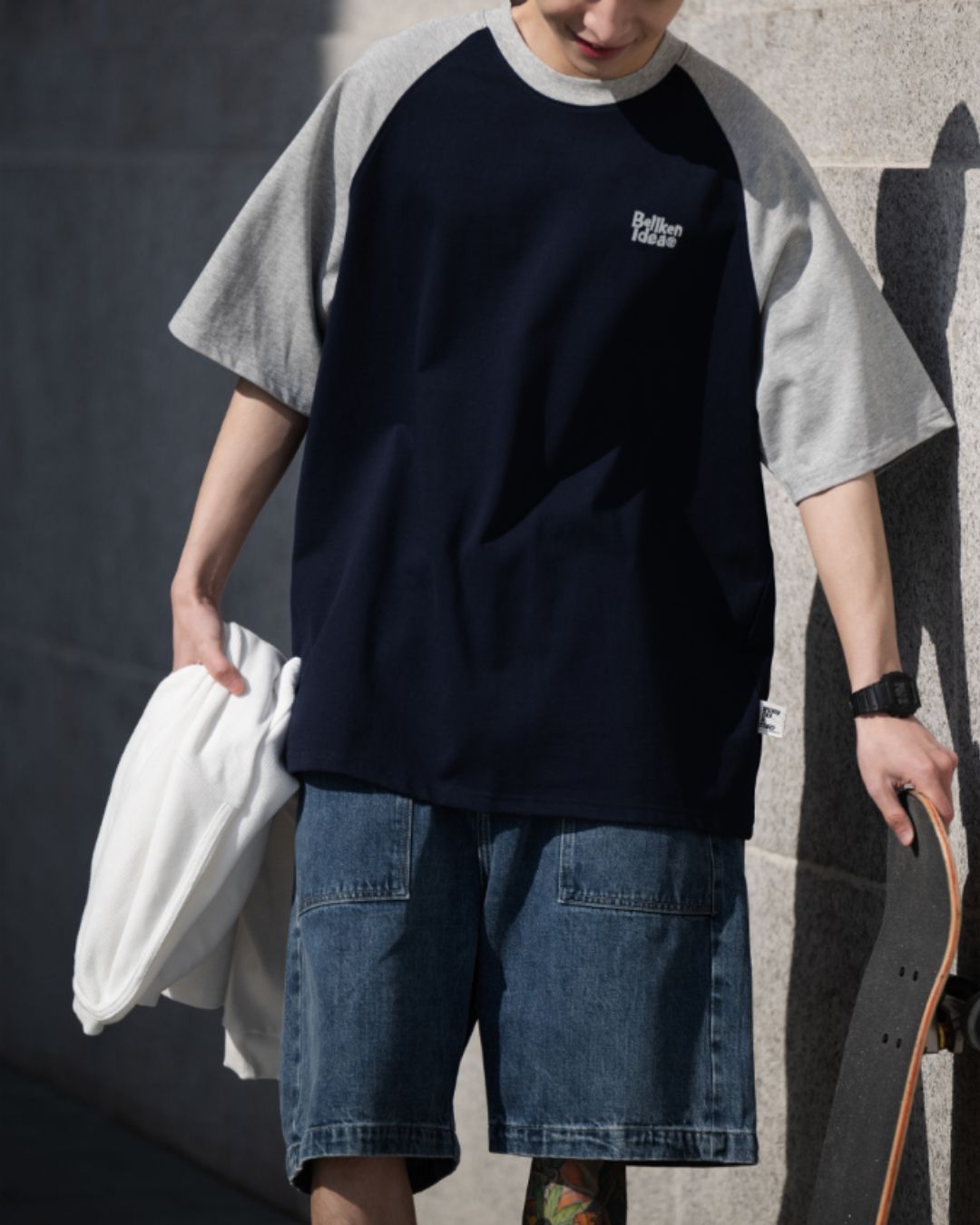 【セール】Cotton Raglan Sleeve T-shirt ST012