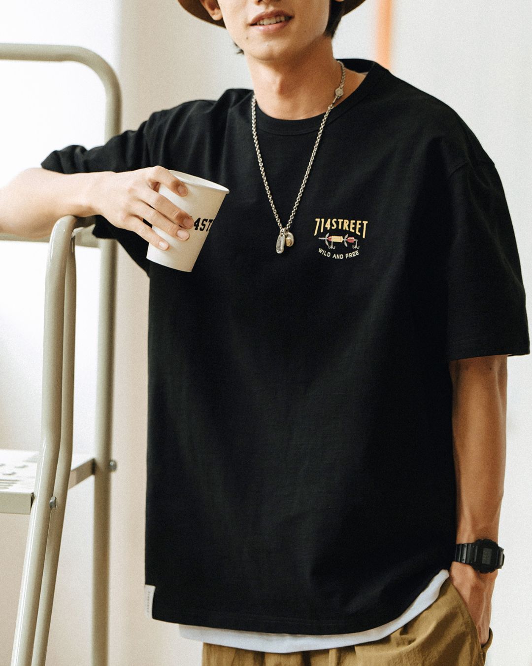 Casual Back Print T-shirt ST031