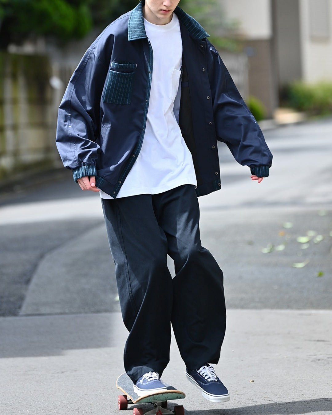 Bicolor Stitch Blouson　JK045