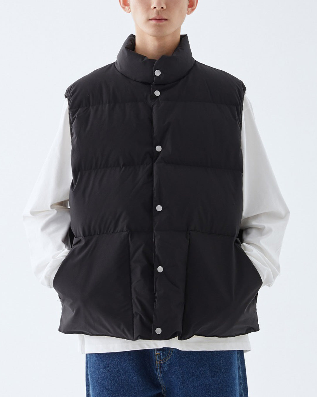 Stand Collar Down Vest　VT011