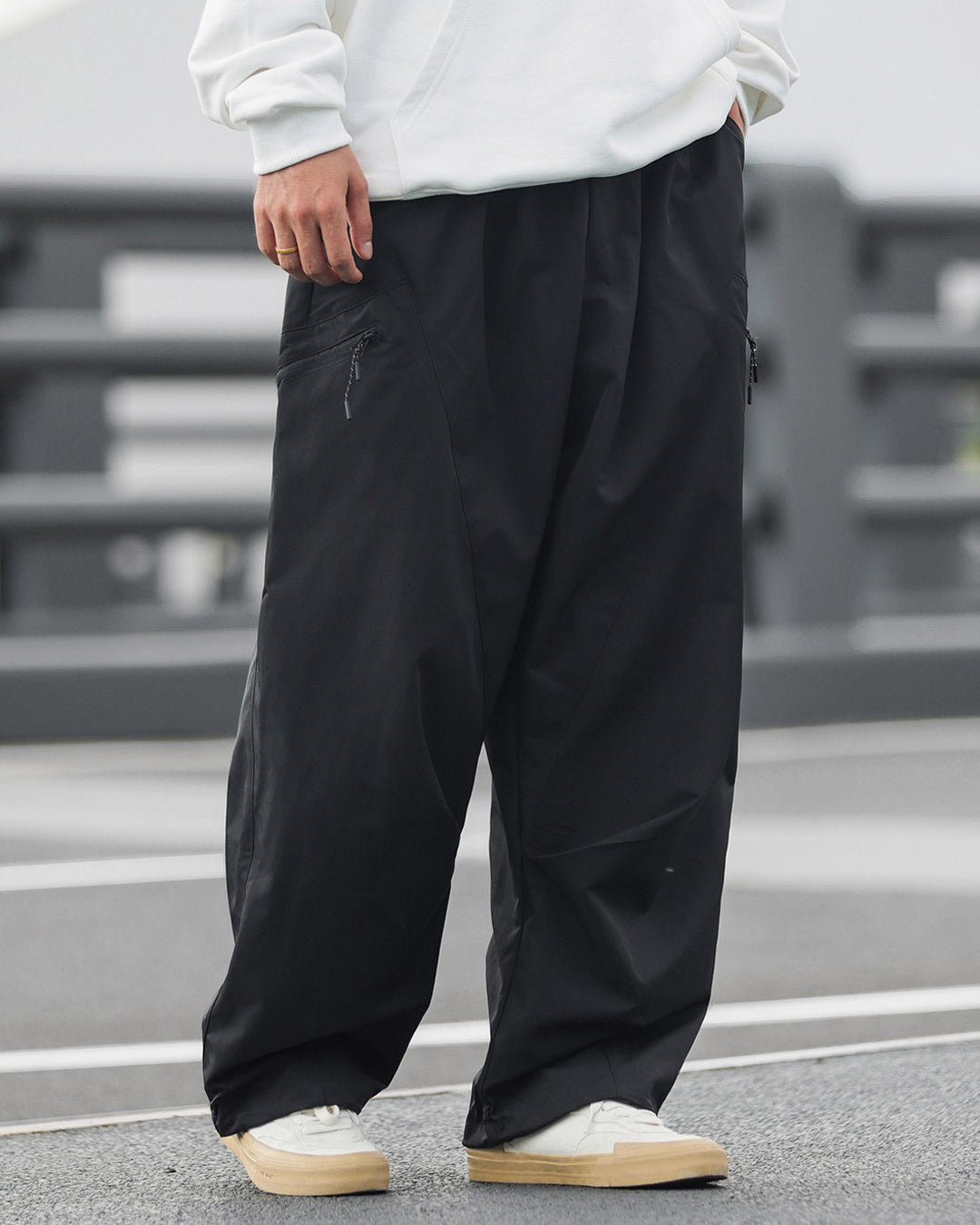 Straight Zipper Pocket Pants　CP040