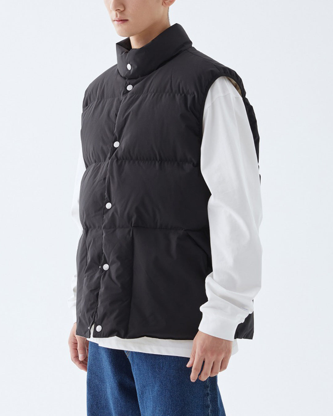 Stand Collar Down Vest　VT011