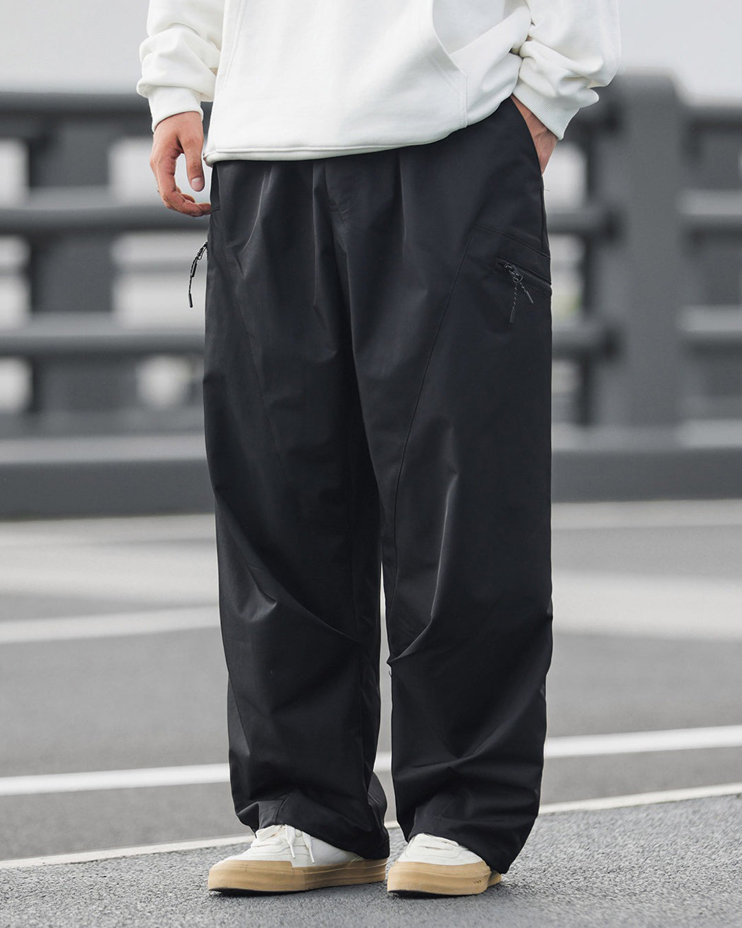 Straight Zipper Pocket Pants　CP040