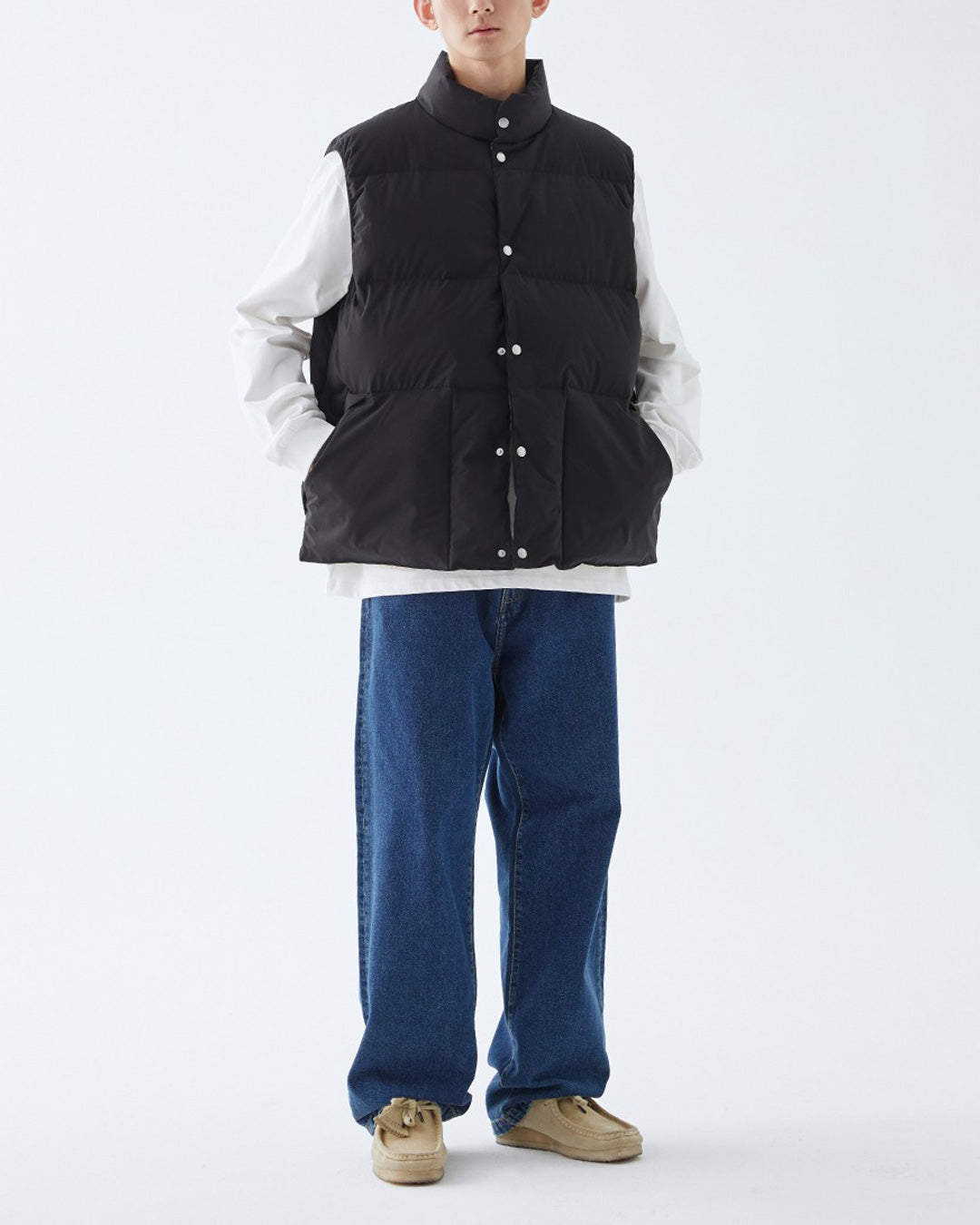 Stand Collar Down Vest　VT011