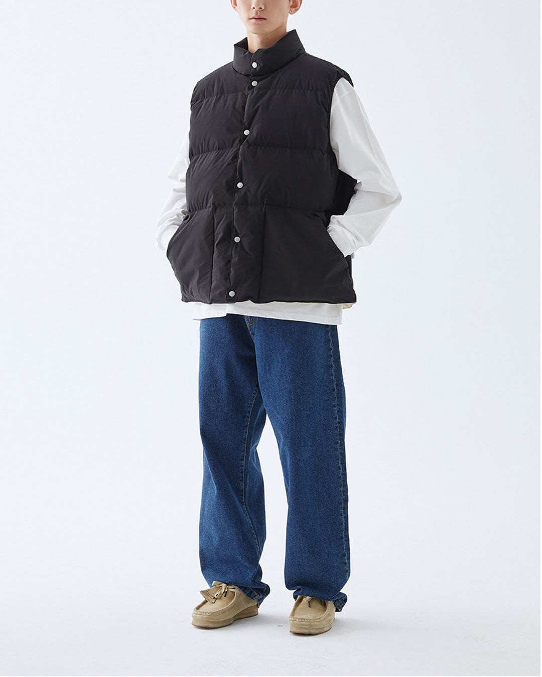 Stand Collar Down Vest　VT011