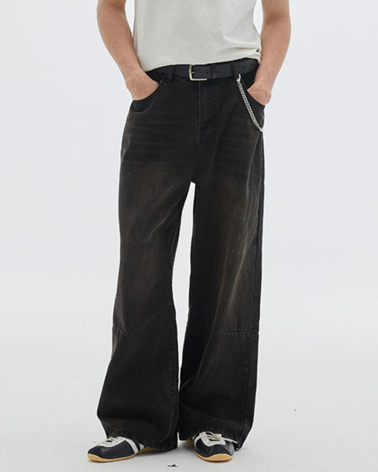 Washed Wide Straight Jeans　DP034