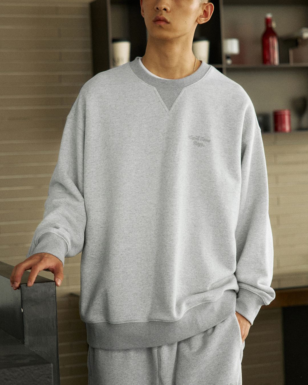 Basic Cotton Grey Sweat　SW077