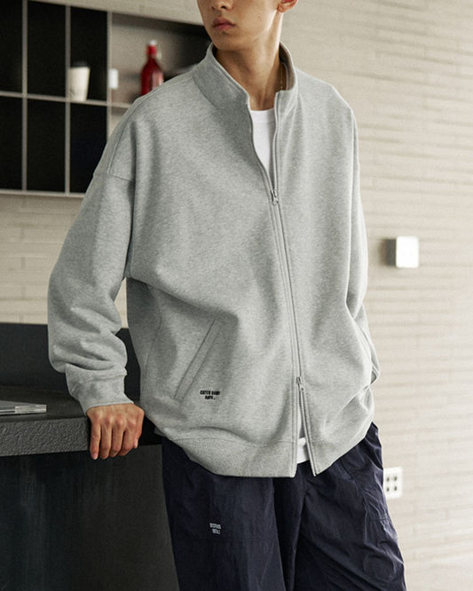 【予約商品】Double Zip Stand Collar Sweat　SW078