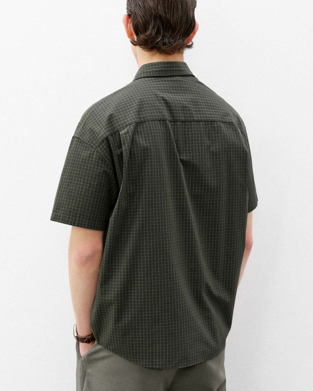 Sand-washed Plaid Shirt　SS094