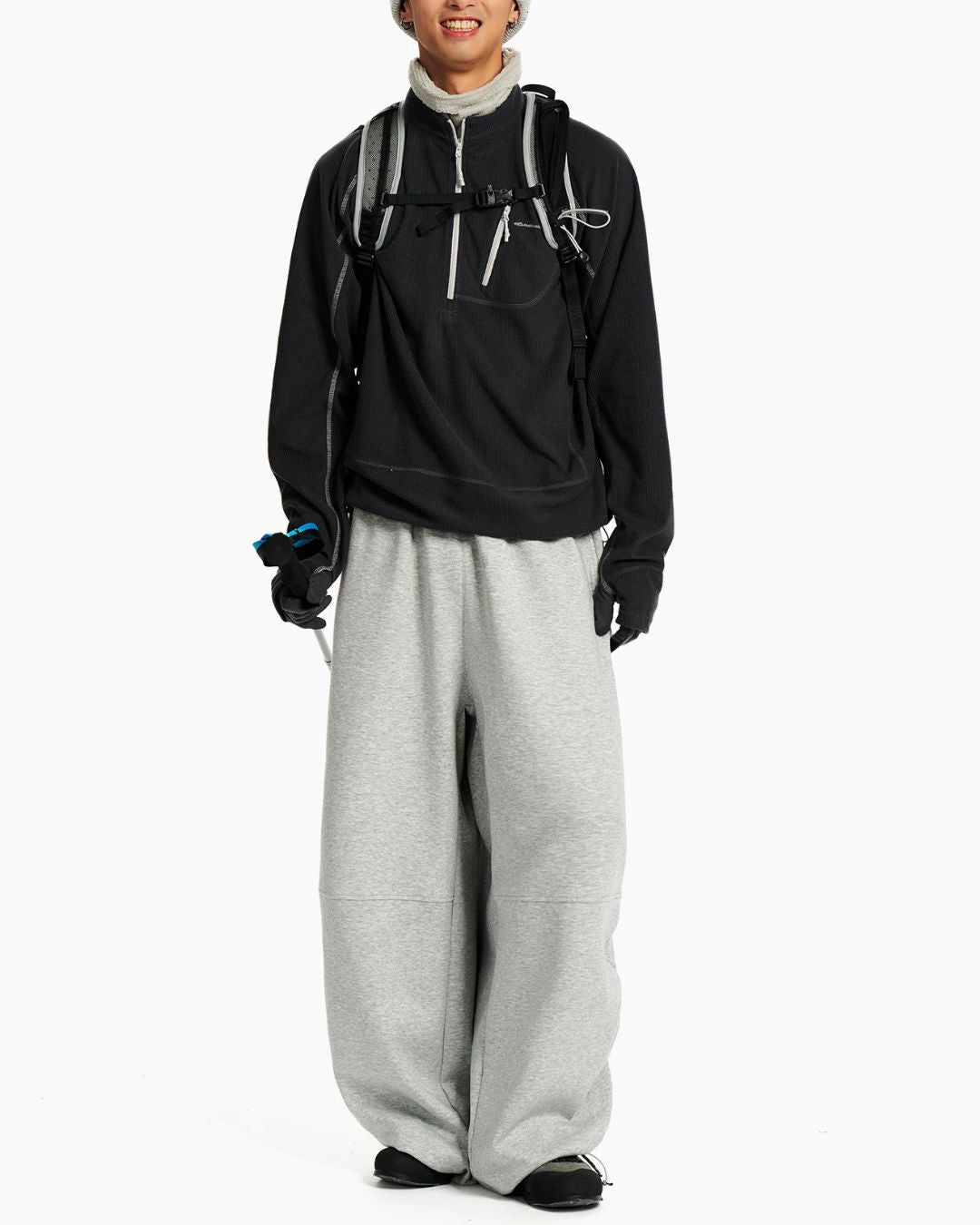 Shirred Wide Sweat Pants　WP127