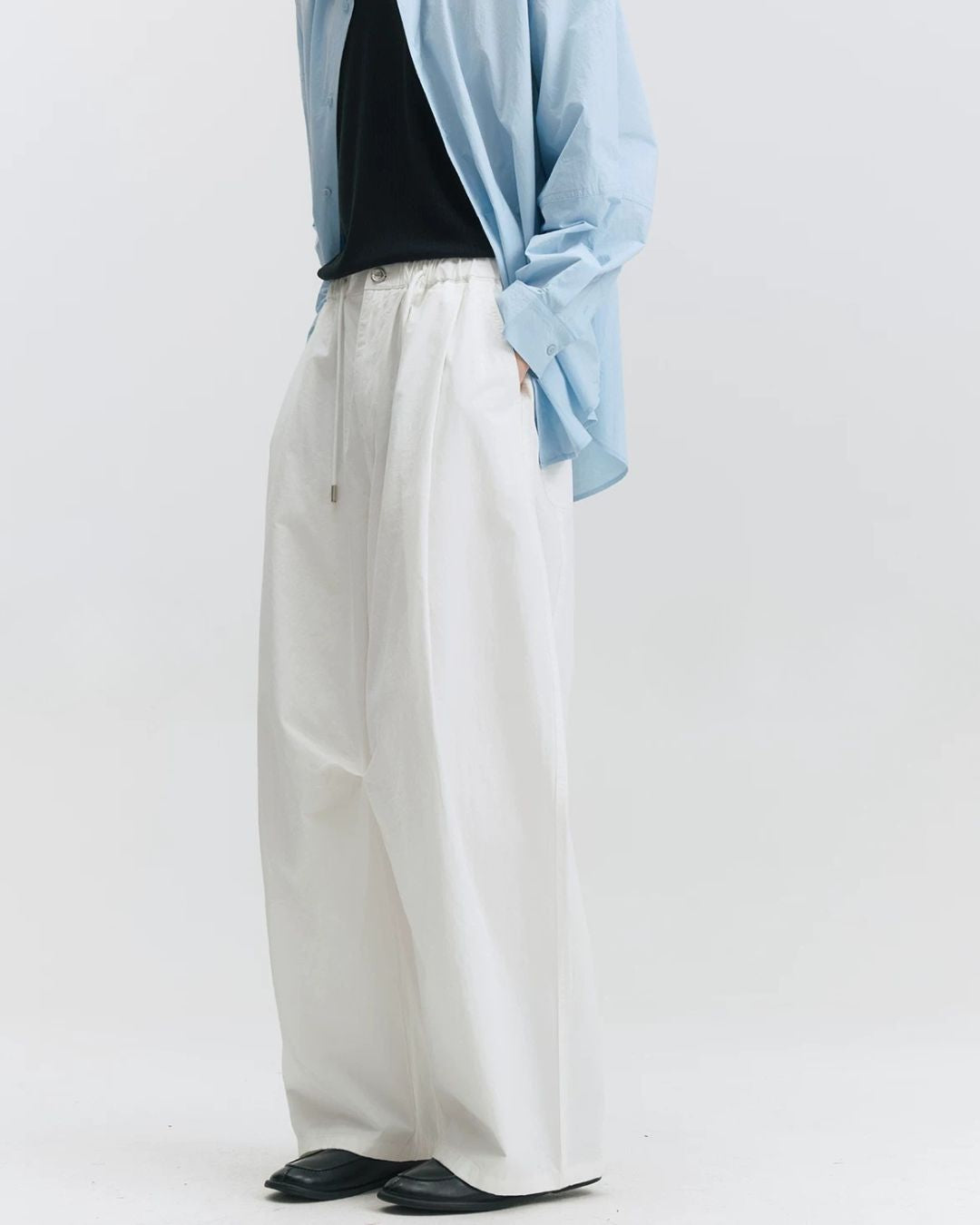 Cotton Gathered Wide Pants　WP106