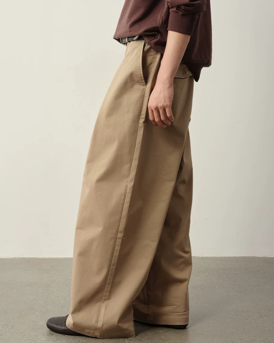 Wide Tuck A-Line Pants　WP114