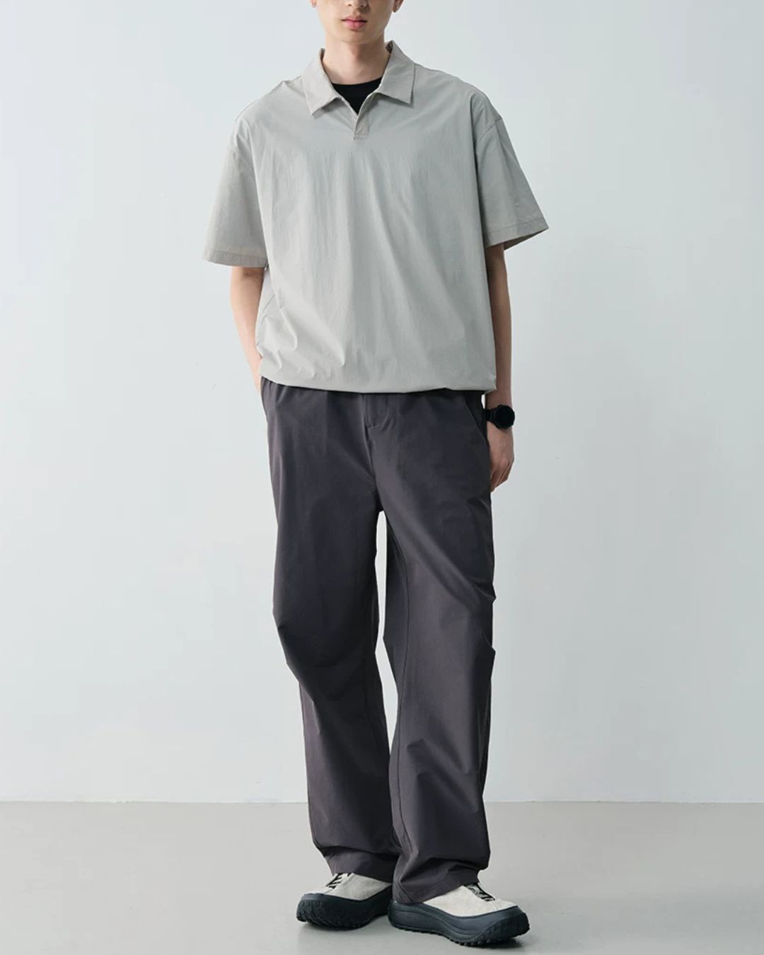 Nylon Drawstring Polo Shirt　SS084