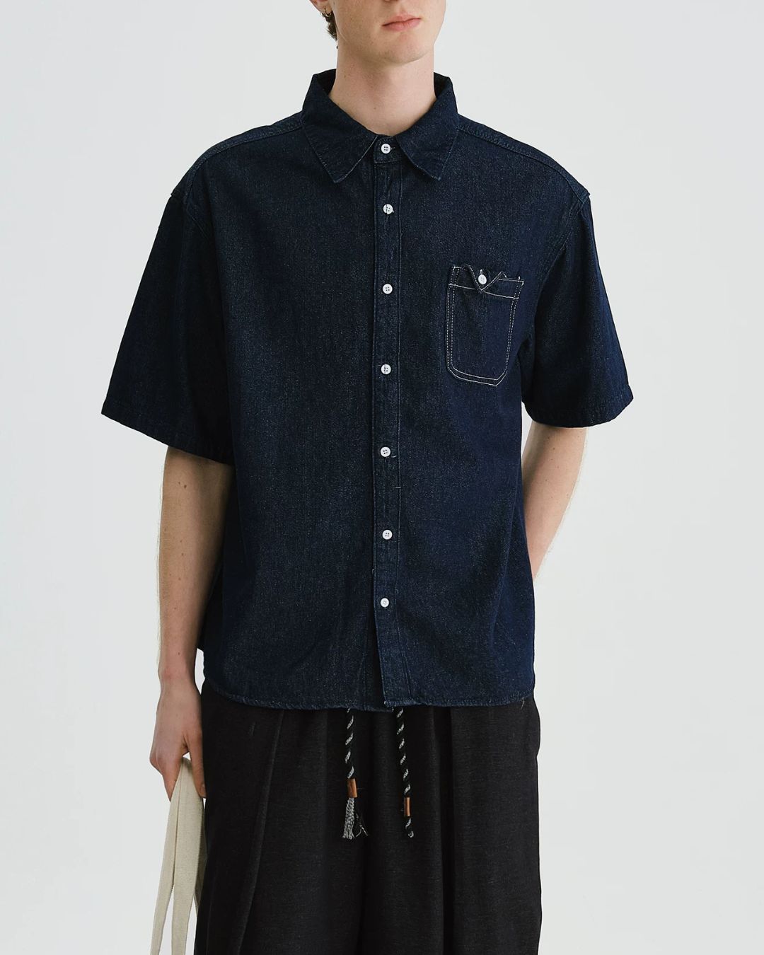 Stitch Pocket Denim Work Shirt　SS080