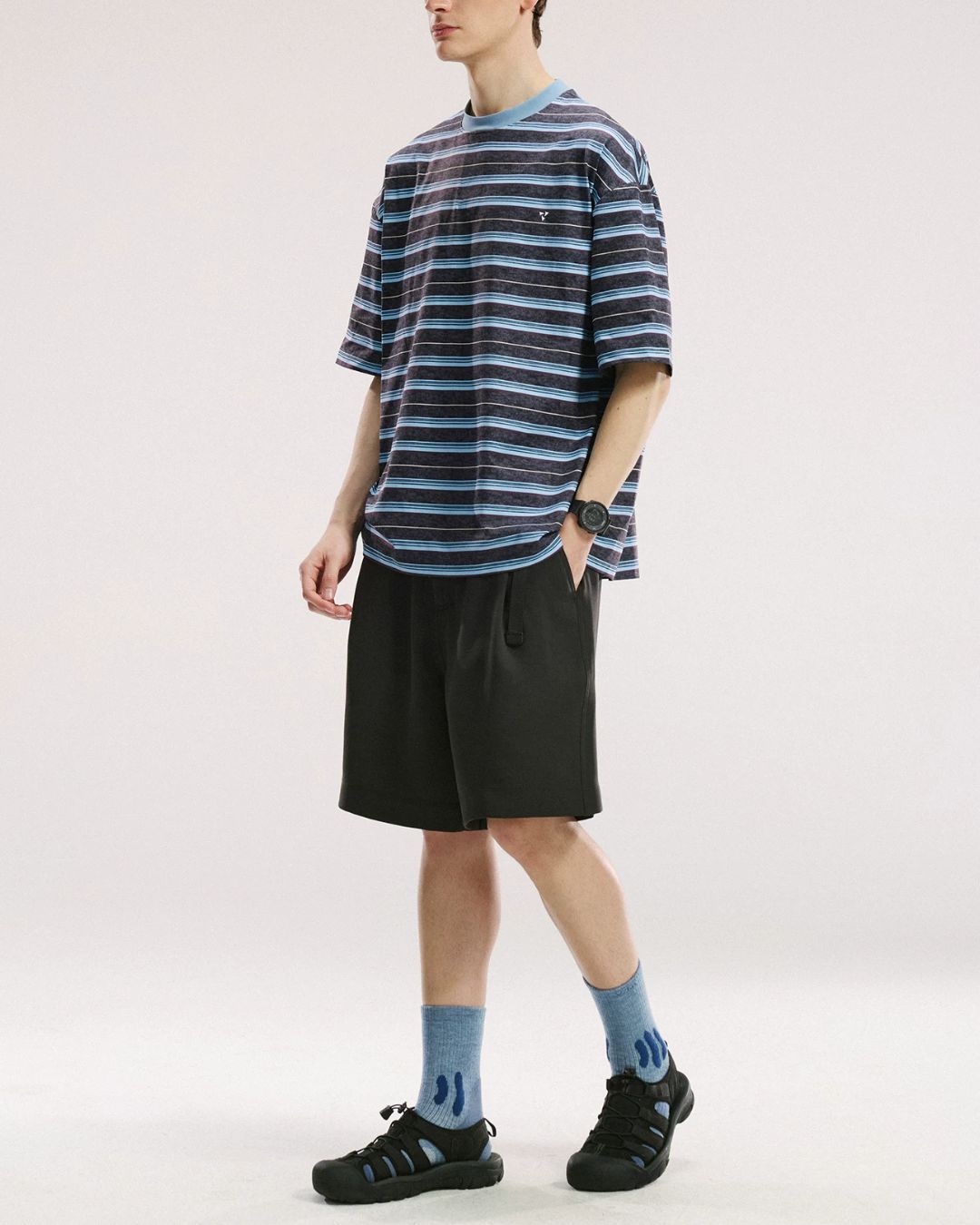 Variegated Border Dry T-shirt　ST189