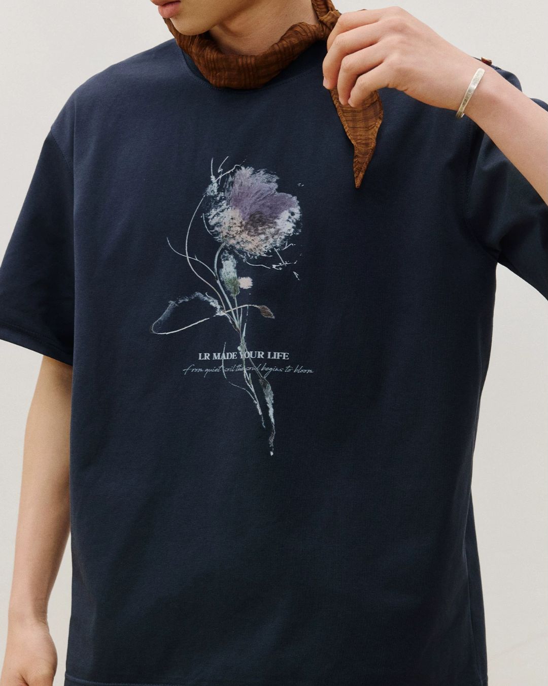 Sorona Flower Print T-Shirt　ST199