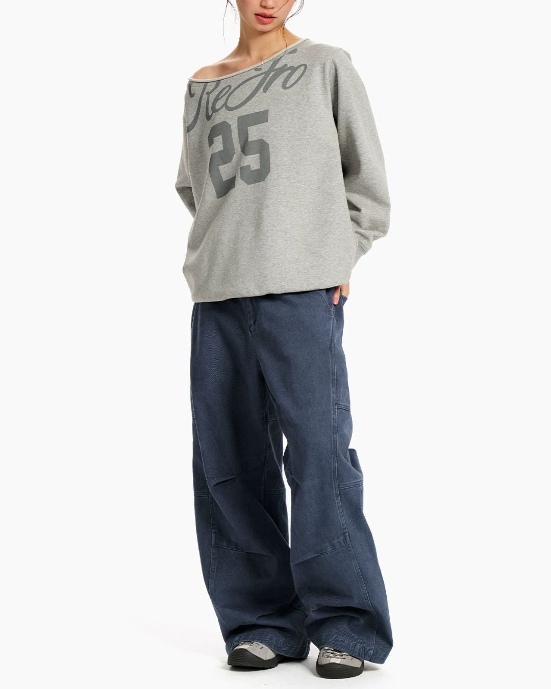 Washed Twill Wide Pants　WP128