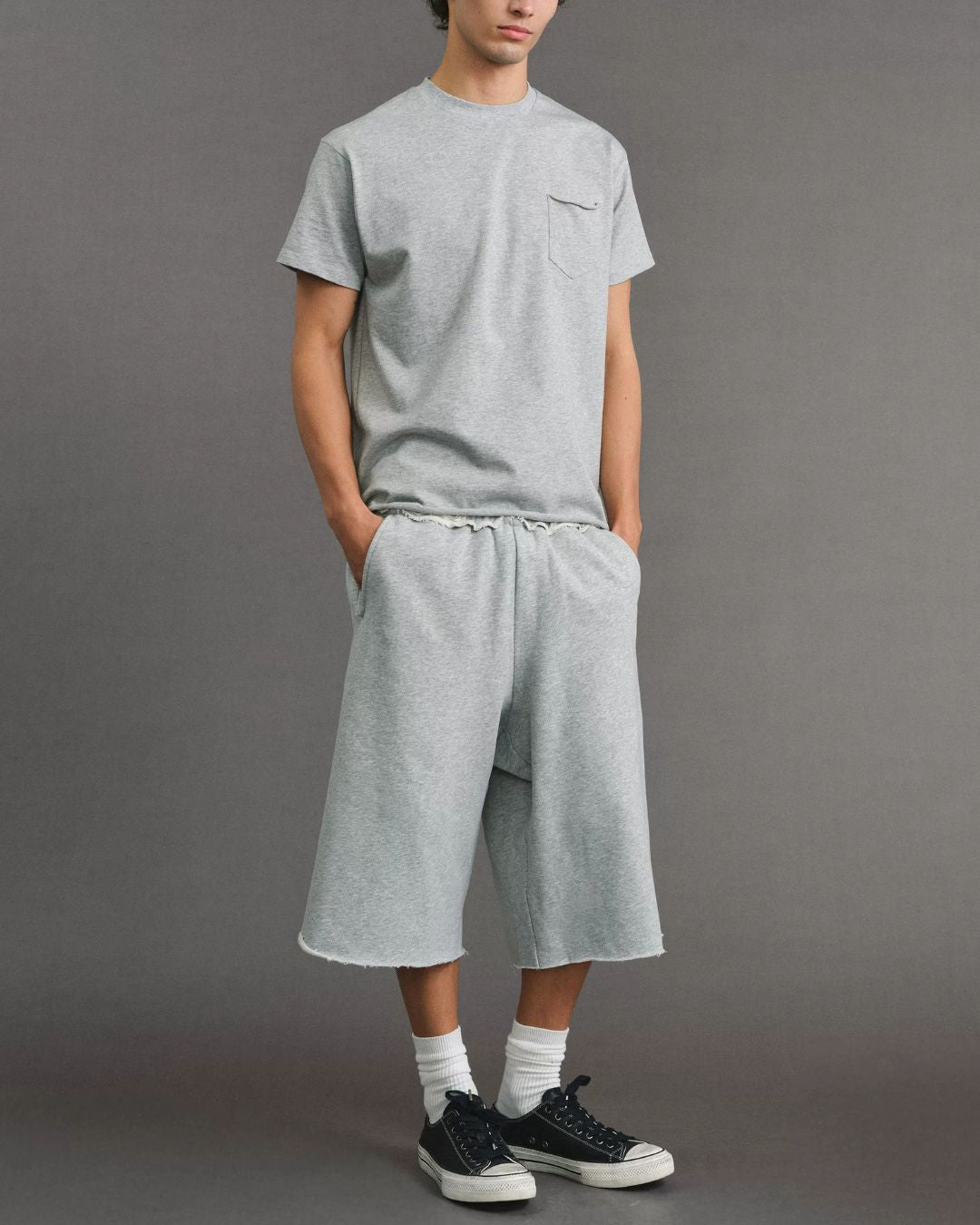 Roll-Hem Boxy T-shirt　ST218