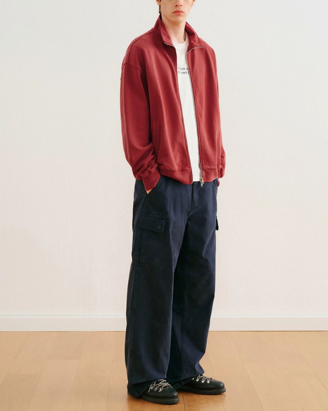Washed Cargo Wide Pants　CP063