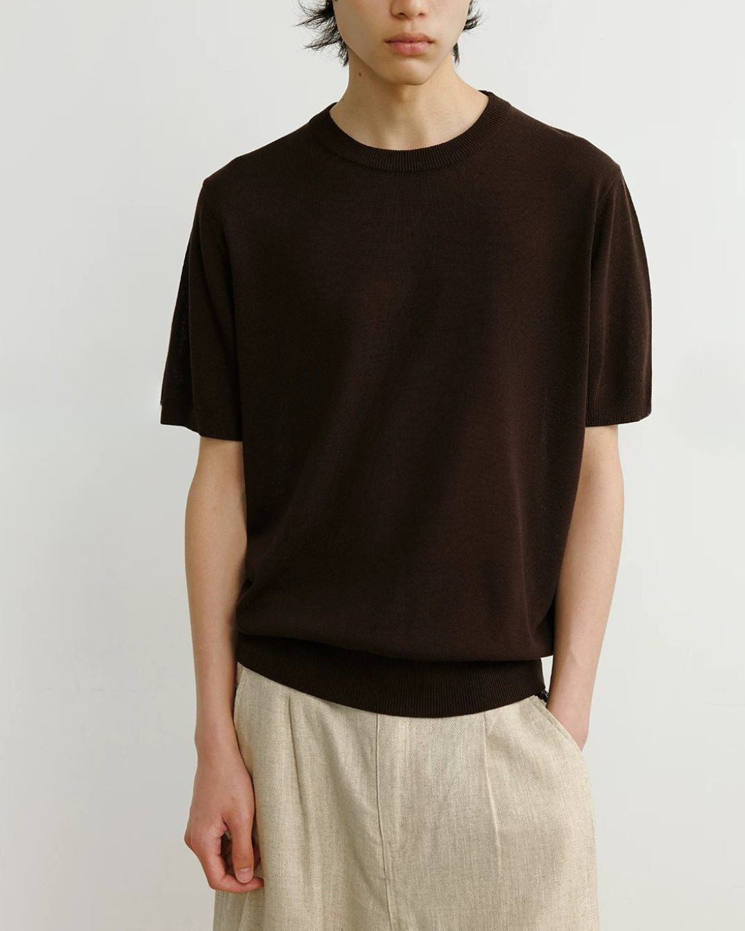Relaxed Summer Knit T-Shirt　ST204