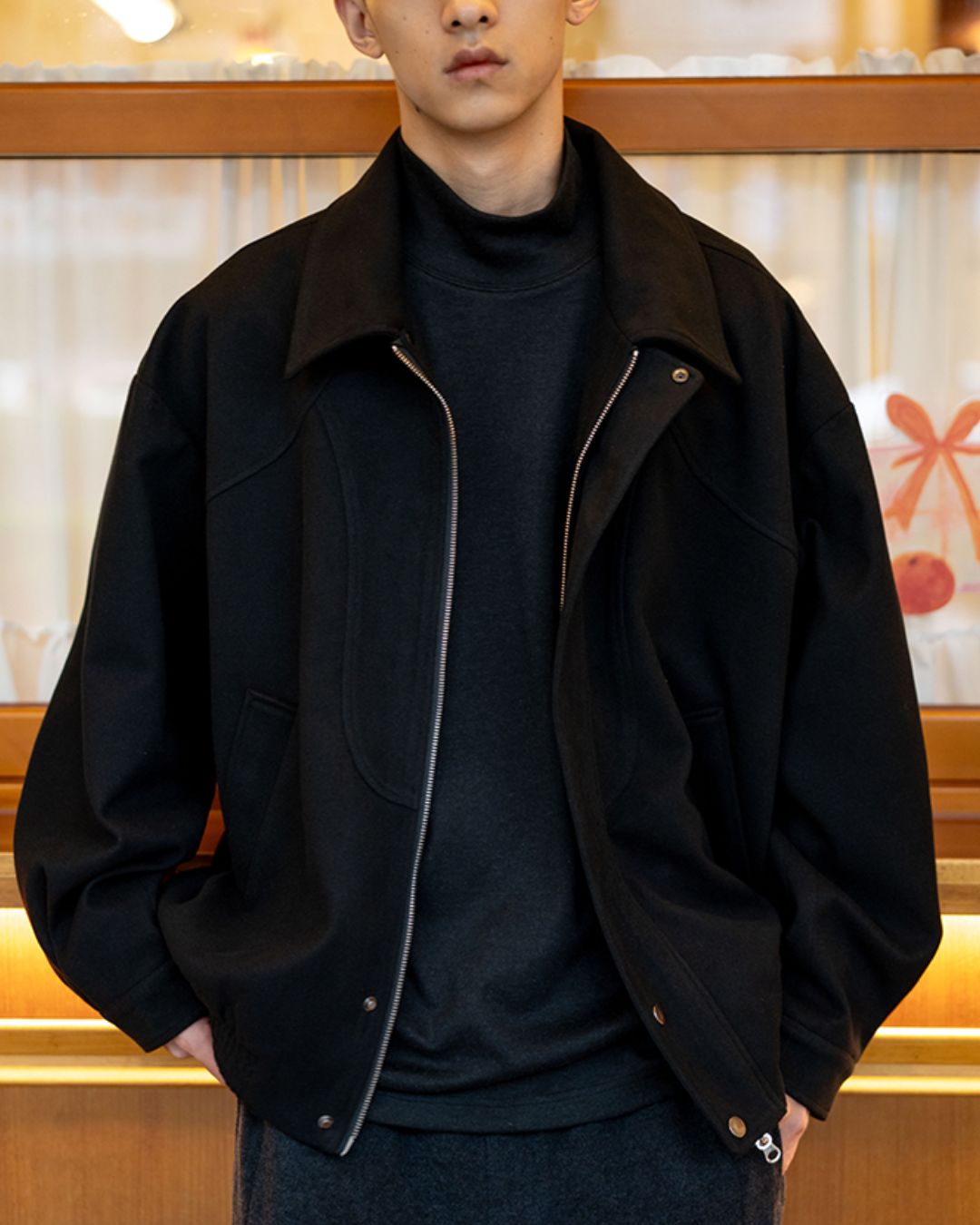Retro Collared Jacket　JK227