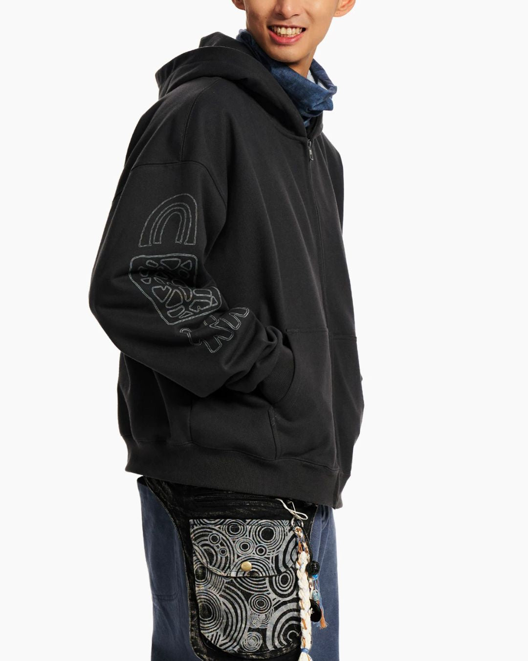 Sketch Graphic Zip Hoodie　HD089