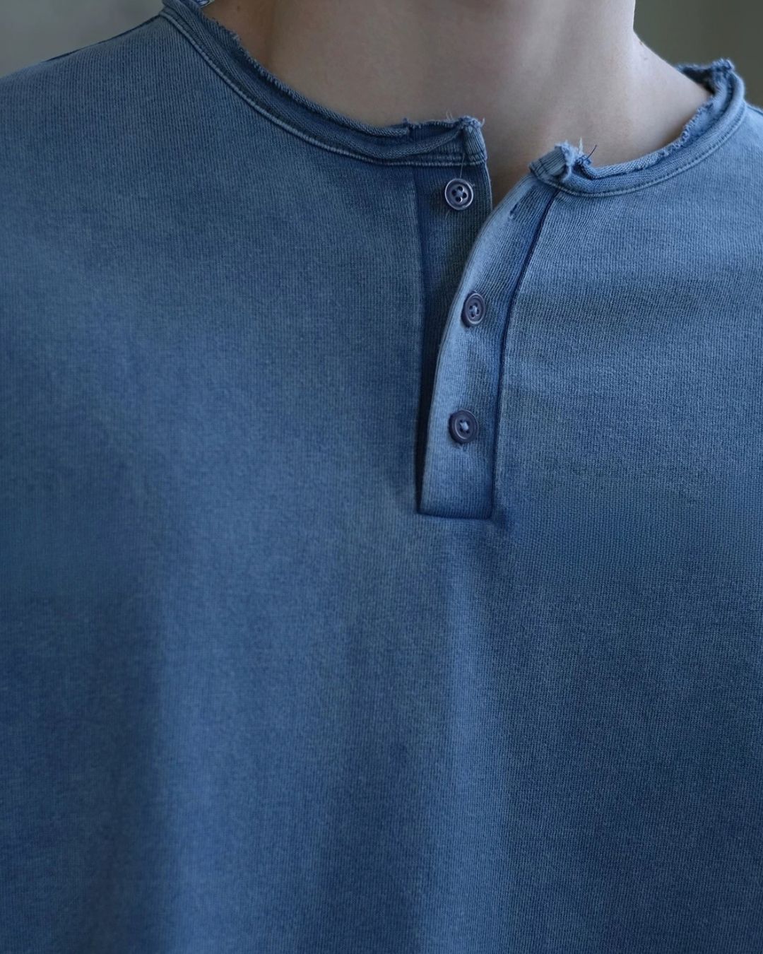 Washed Henley T-Shirt　LT093