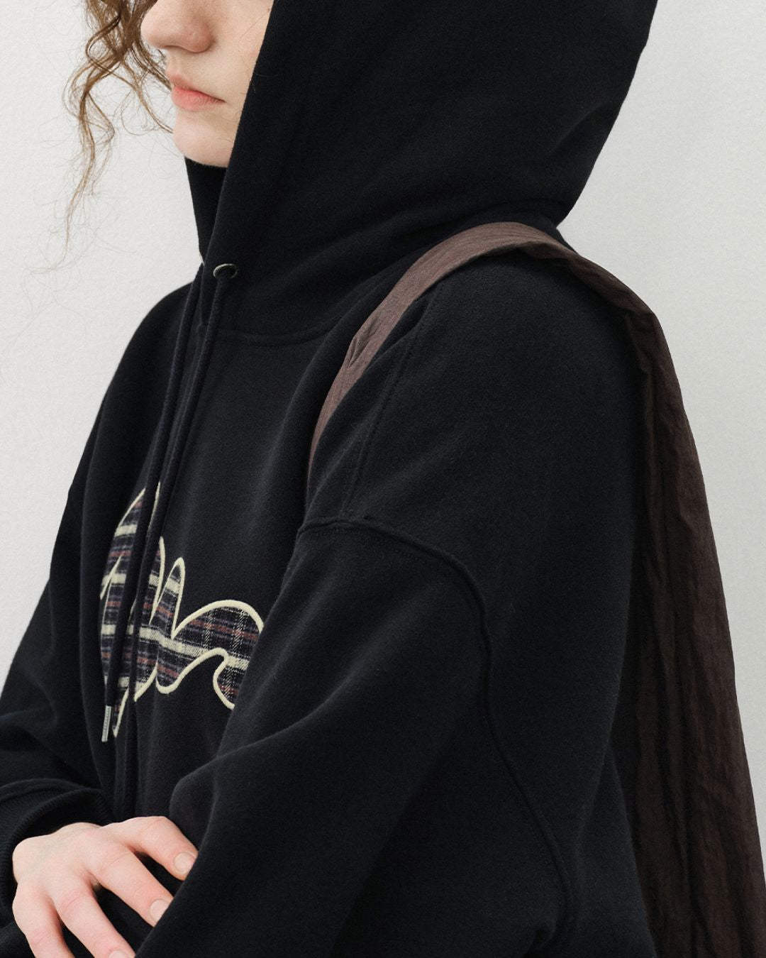 Check Patch Hoodie　HD074