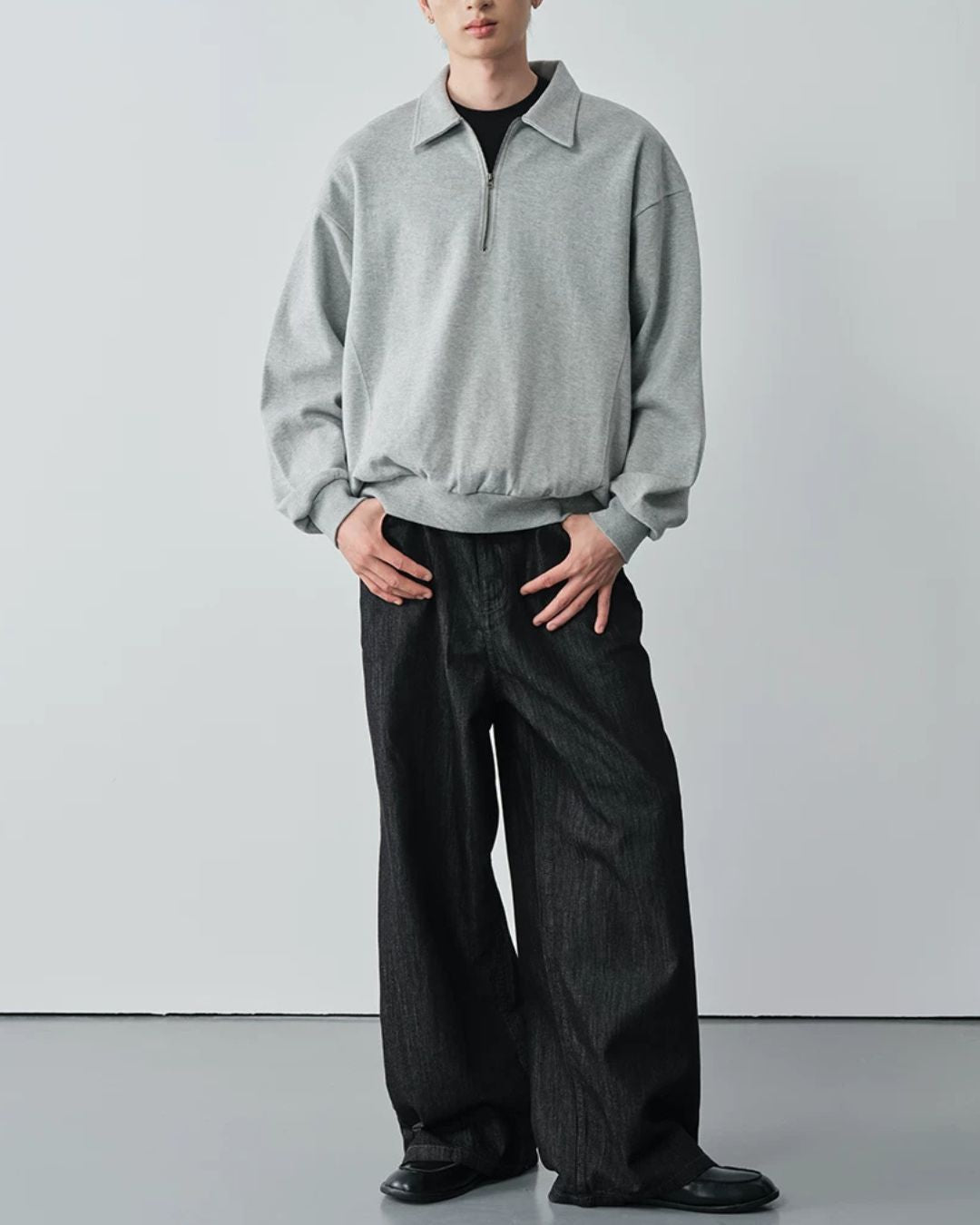 Half-zip Polo Sweatshirt　SW097