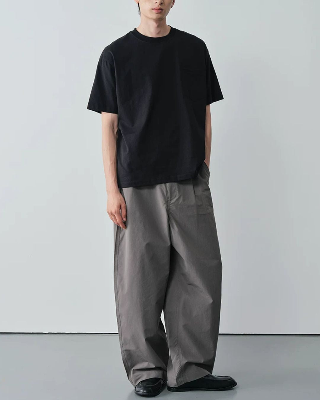 Linen-blend Curved Pants　WP107
