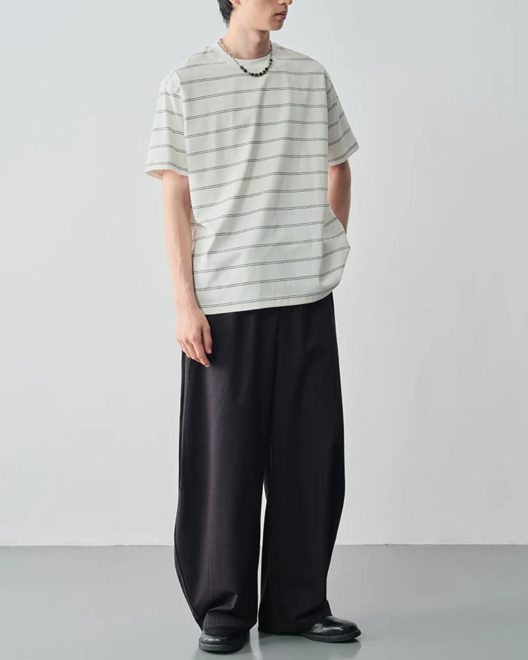 Double-border Crew Neck T-shirt　ST194