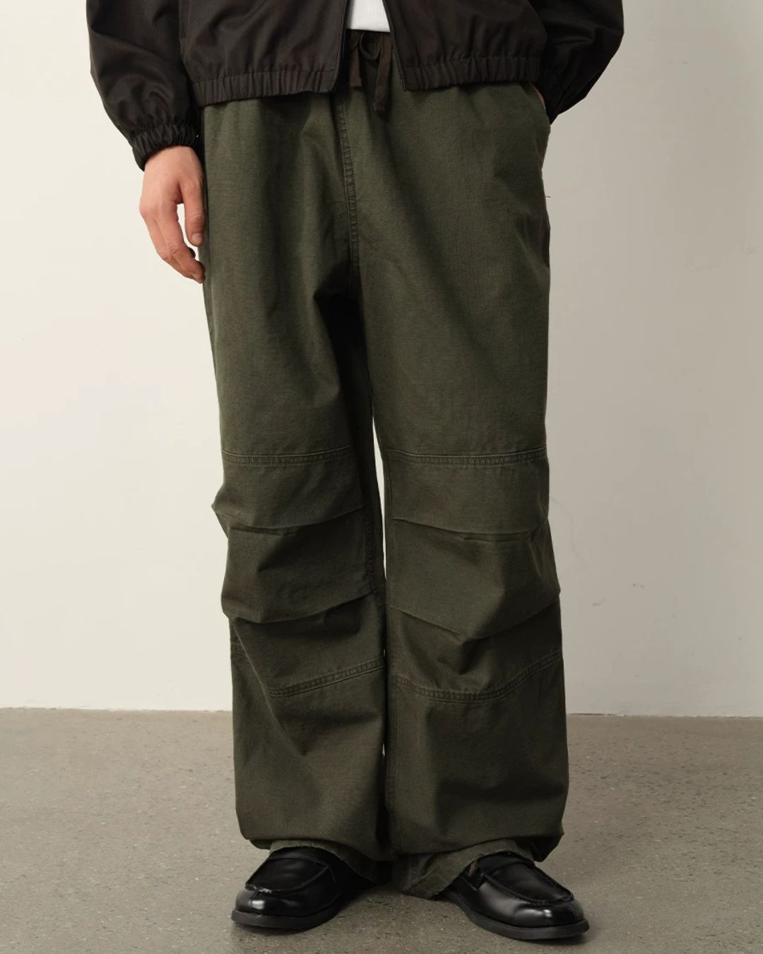 Washed Panel Wide Pants　WP126