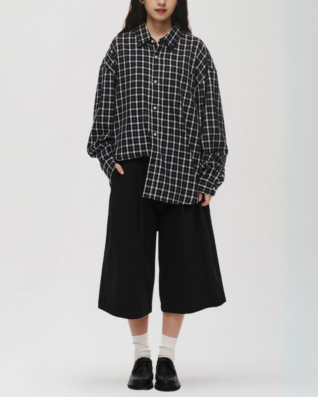 Retro Cotton Check Shirt　LS099