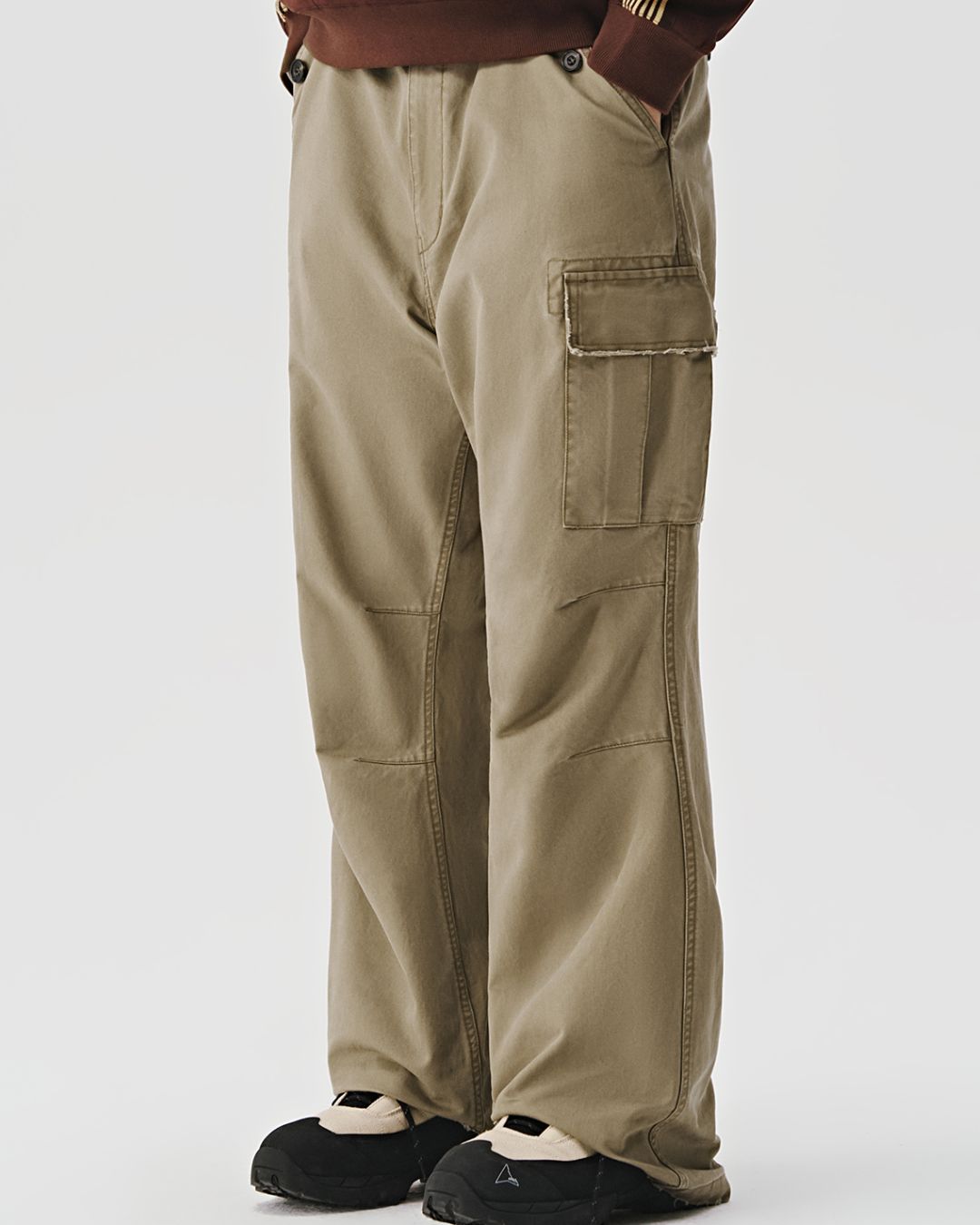 Washed Flare Work Pants　CP046