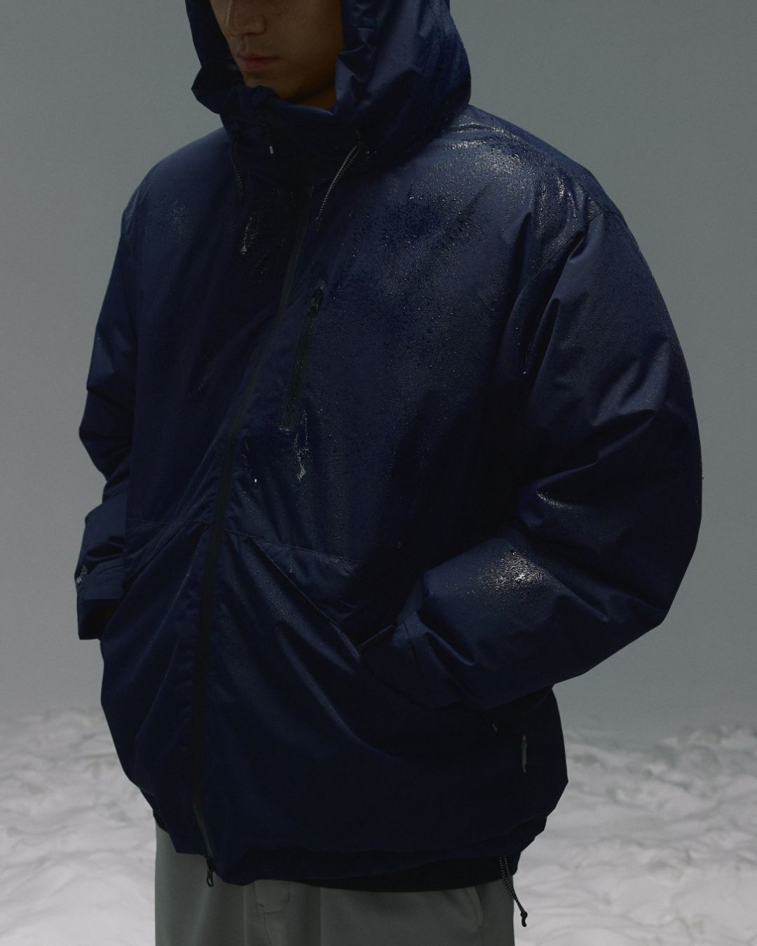 Hooded White Goose Down Jacket　DW021