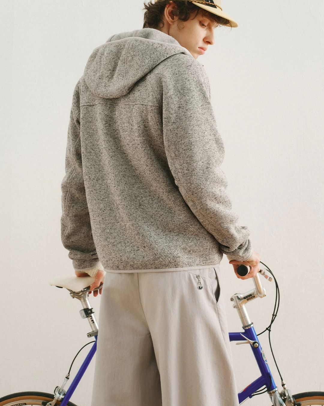 Heathered Fleece Zip Hoodie　HD086