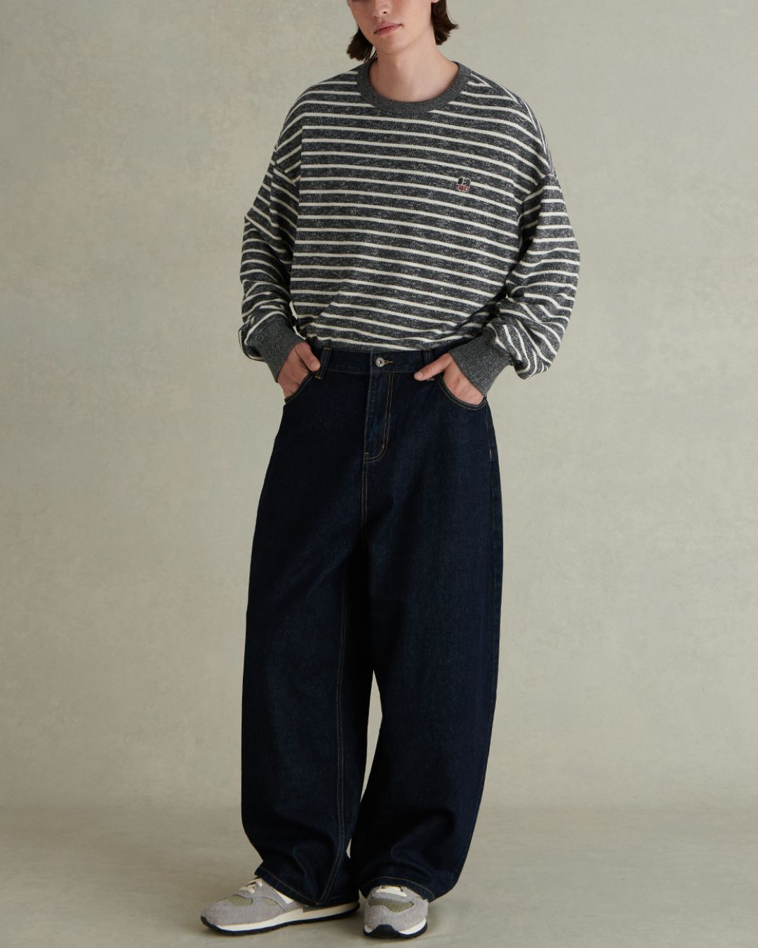 Non-wash Wide Denim Pants　DP045