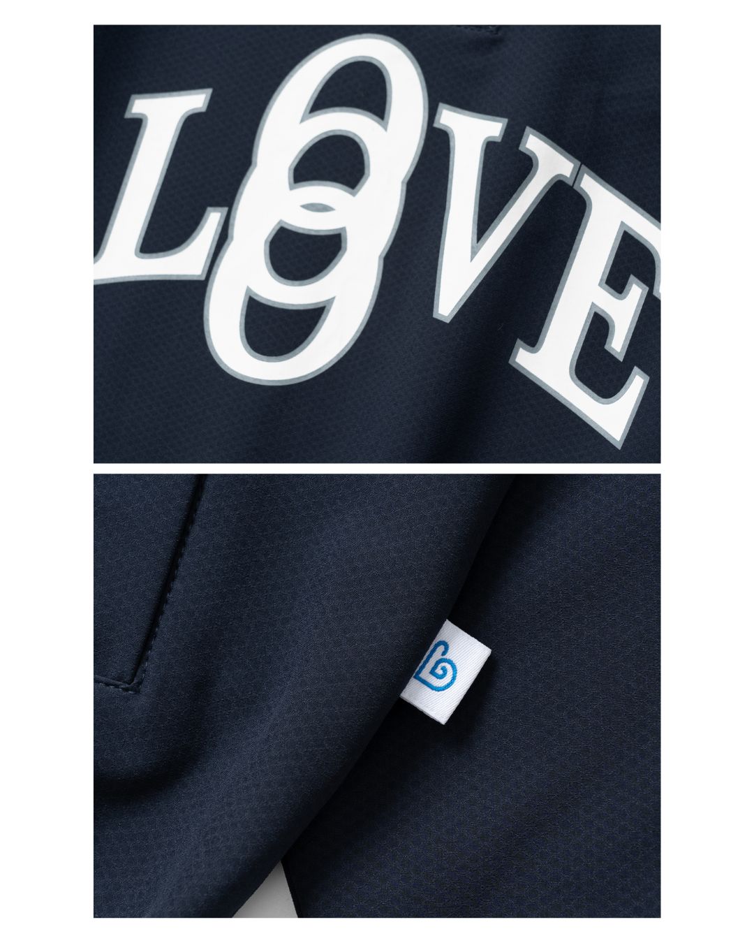 V-neck Half Button Logo Pullover　SW093