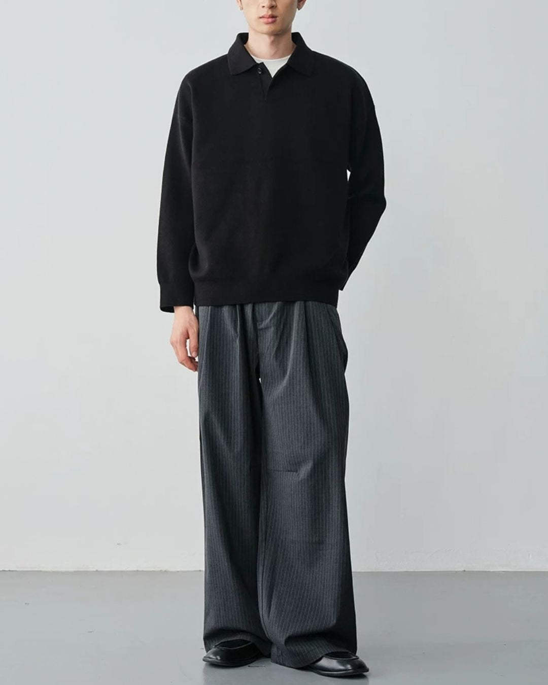 Pinstripe Wide Slacks　SL005