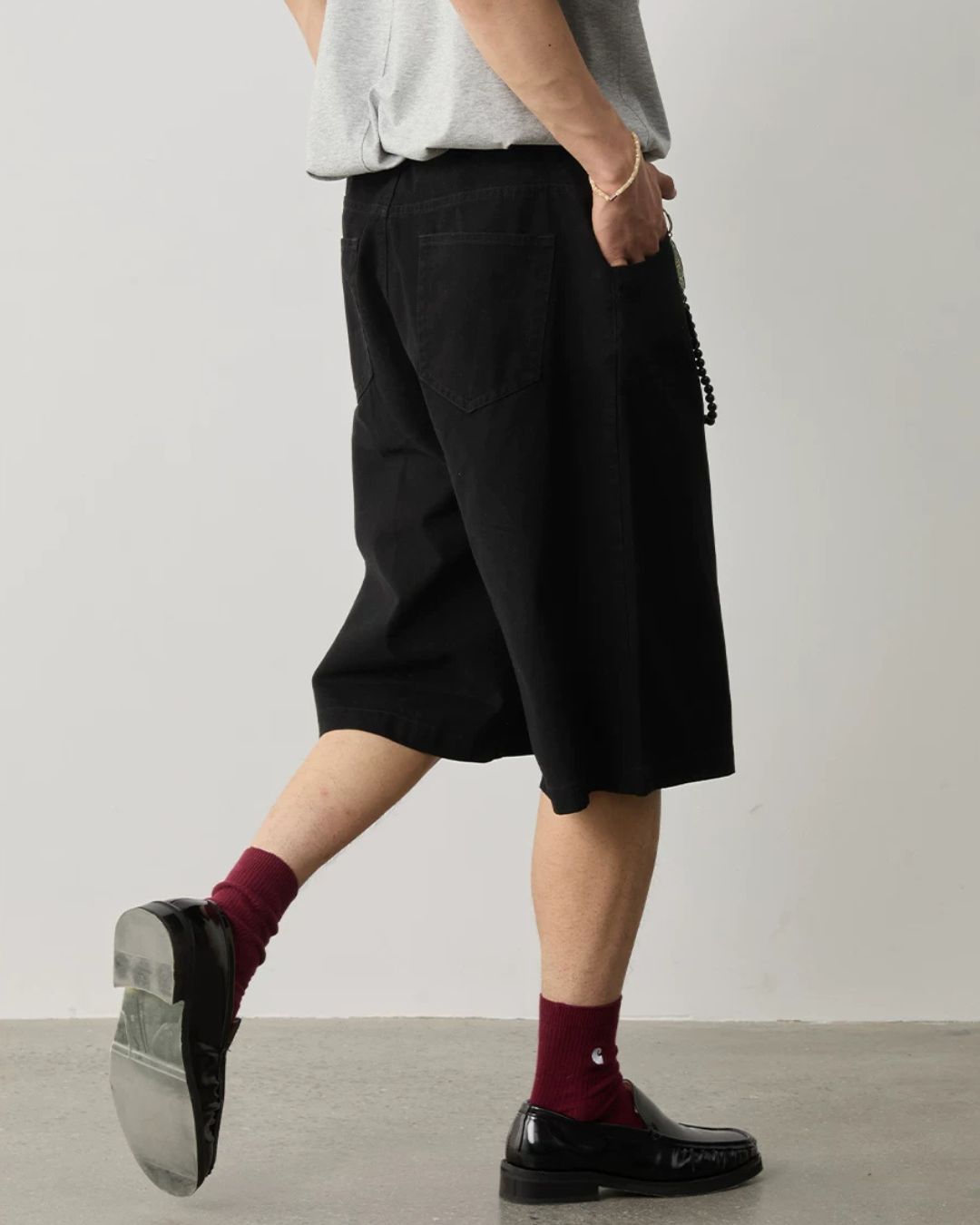 Pleated Cotton Shorts　SP070