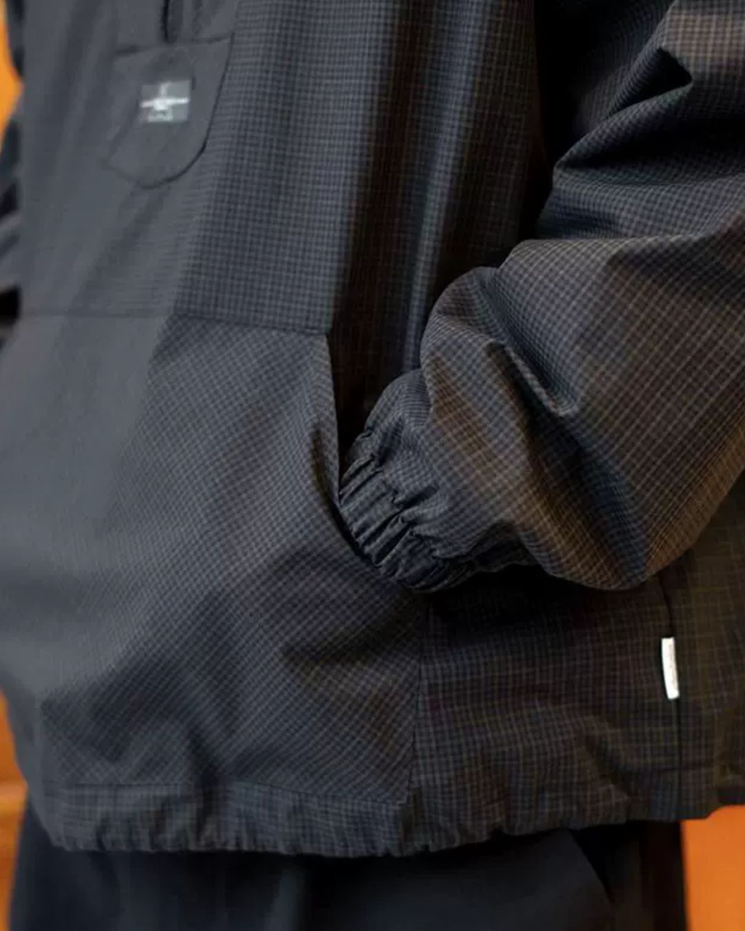 Half-Zip Check Hooded Jacket　JK237