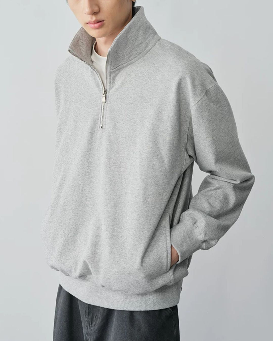 Relaxed Half Zip Sweat　SW098