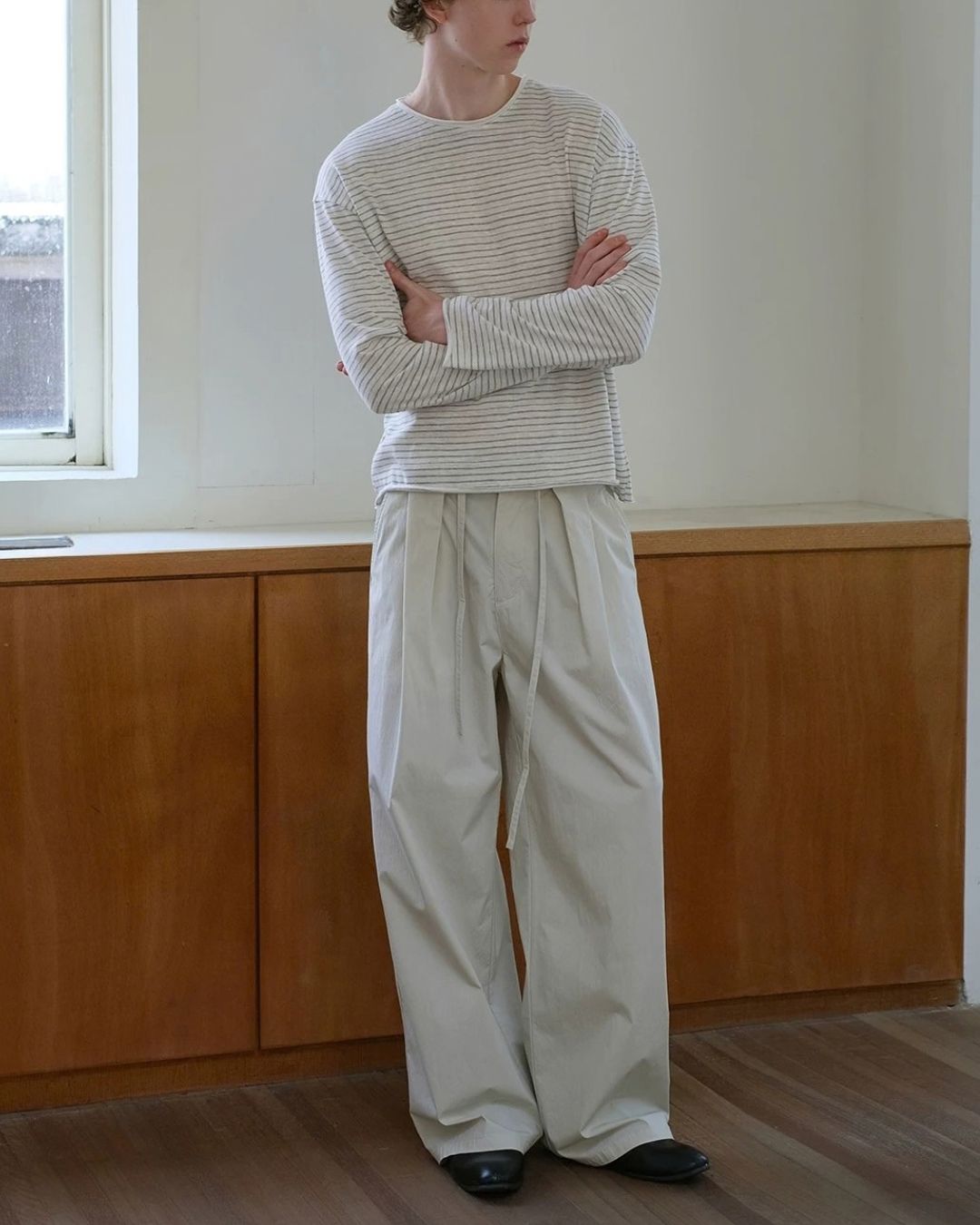 Casual Tuck Wide Pants　WP122